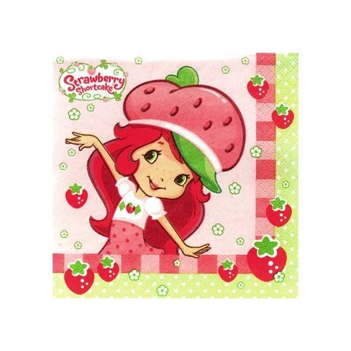 Strawberry Shortcake Small Napkins / Serviettes (Pack of 16)