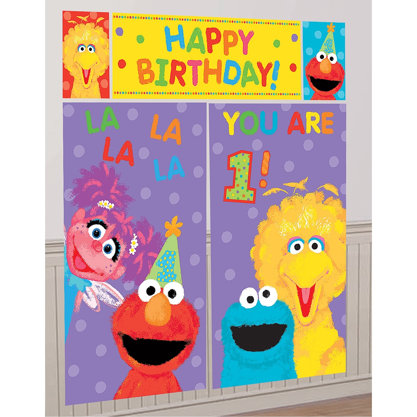 Sesame Street 1st Birthday Wall Decorating Kit