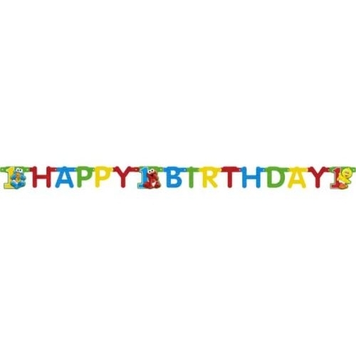 Sesame Street 1st Birthday Happy Birthday Banner