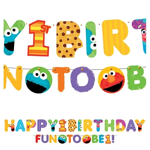 Sesame Street 1st Birthday Jumbo Letter Banner Kit
