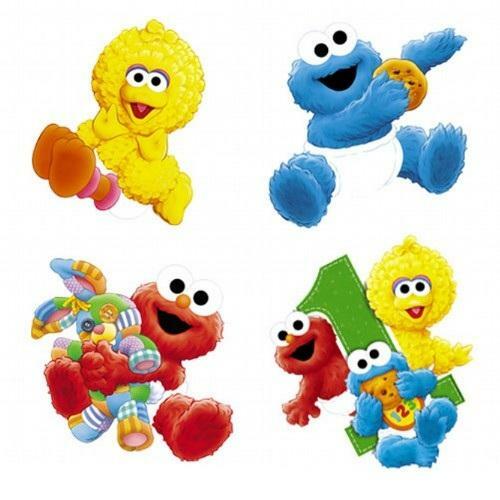 Sesame Street 1st Birthday Wall Decorations (Set of 4)