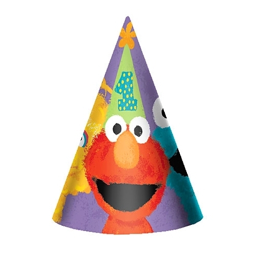 Sesame Street 1st Birthday Party Hats (Pack of 8)