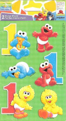 Sesame Street 1st Birthday Stickers (2 Sheets)