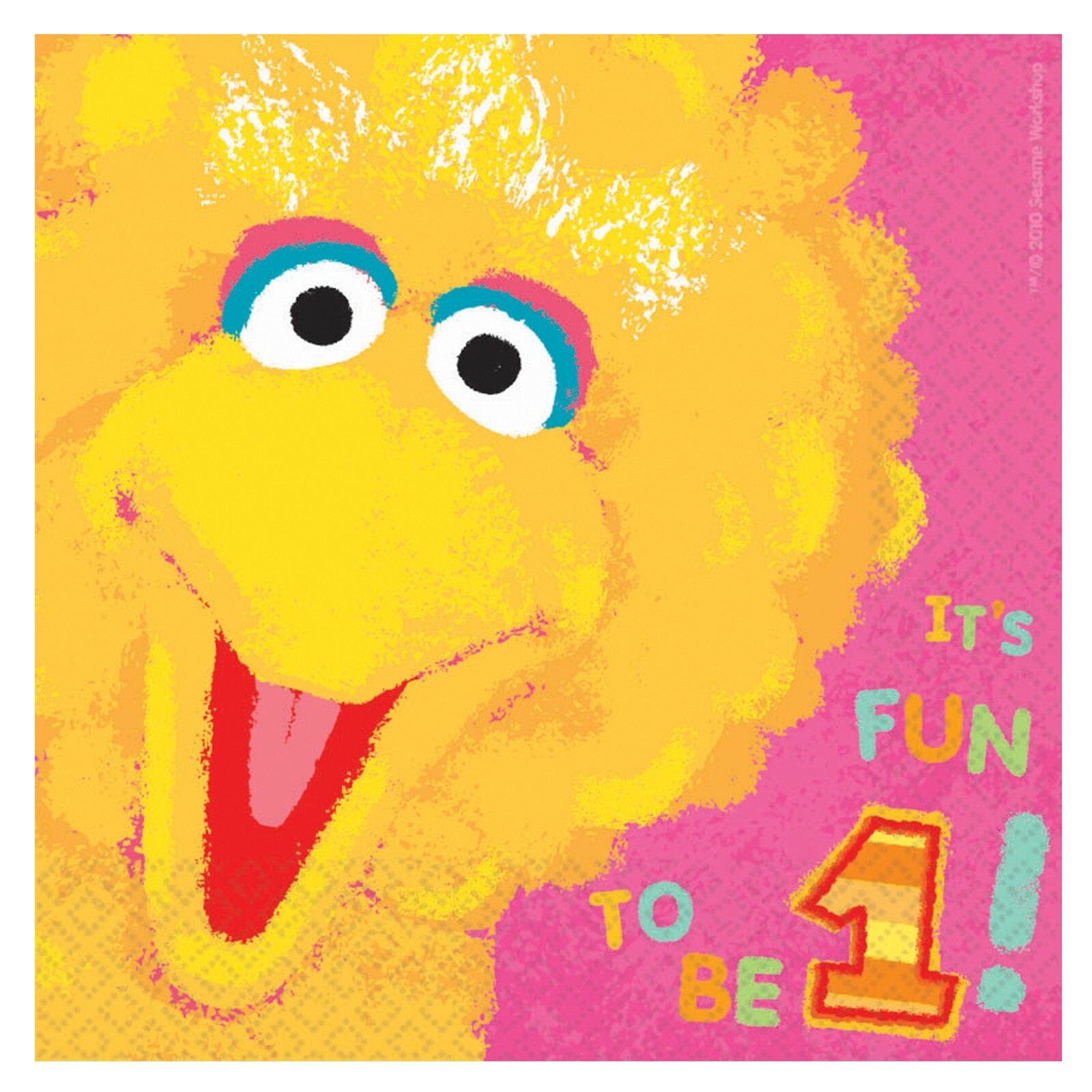 Sesame Street Big Bird 1st Birthday Large Napkins / Serviettes (Value Pack of 36)