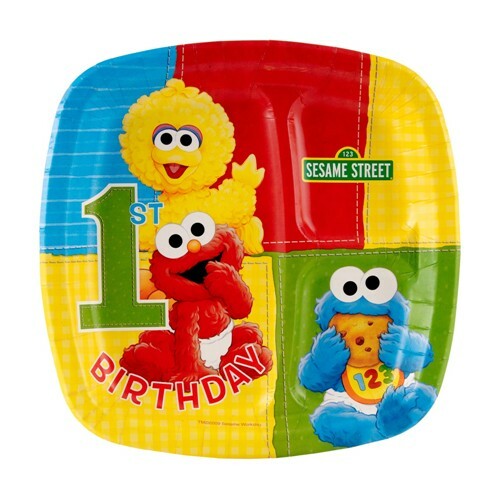 Sesame Street 1st Birthday Large Paper Plates (Pack of 8)