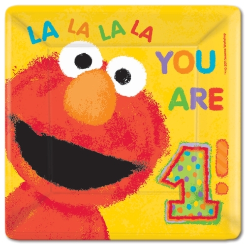 Sesame Street Elmo 1st Birthday Large Paper Plates (Value Pack of 18)
