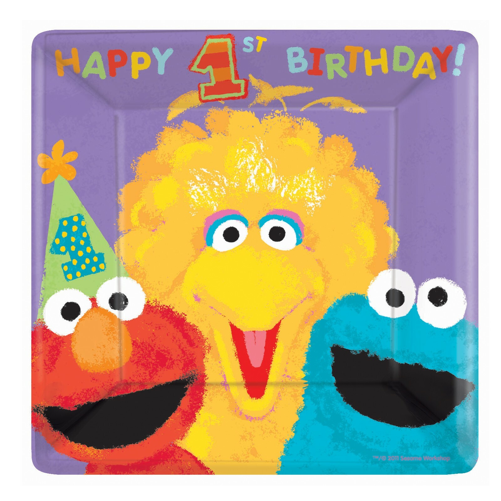 Sesame Street 1st Birthday Large Paper Plates (Value Pack of 18)