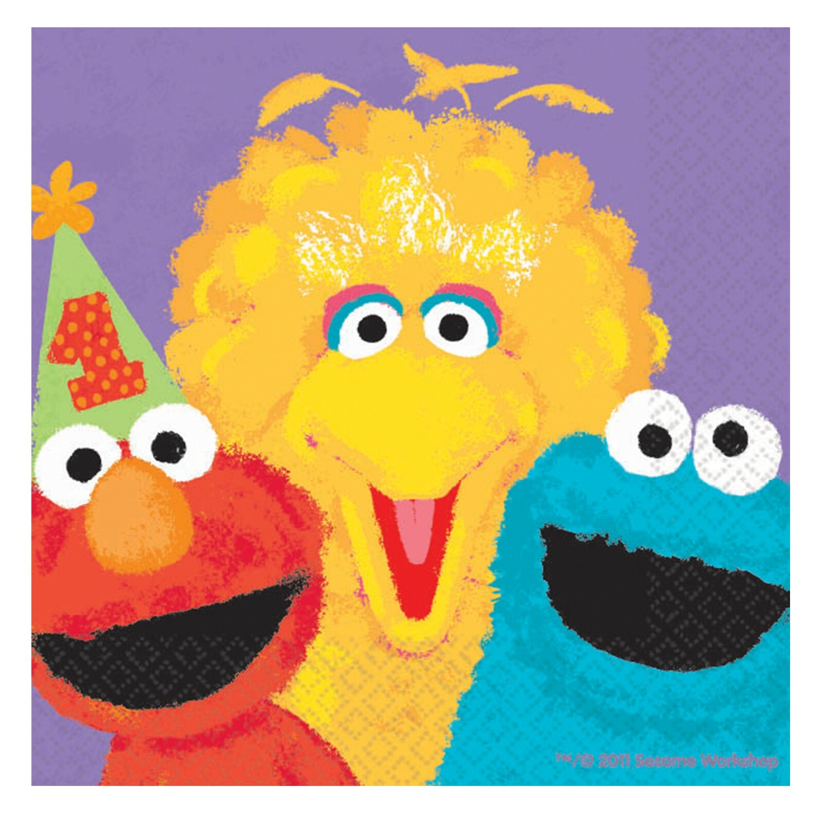Sesame Street 1st Birthday Small Napkins / Serviettes (Value Pack of 36)