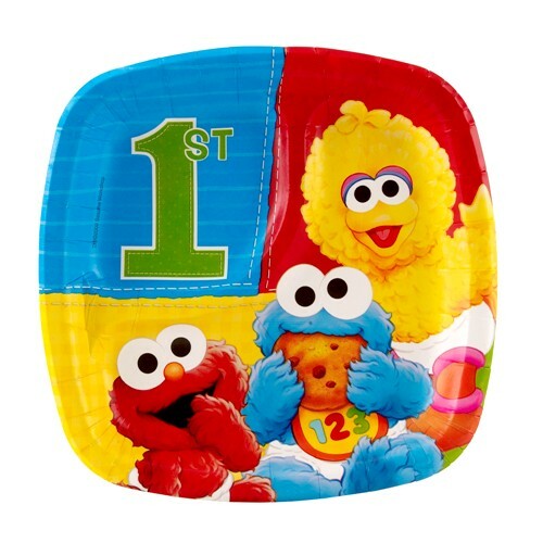 Sesame Street 1st Birthday Small Paper Plates (Pack of 8)