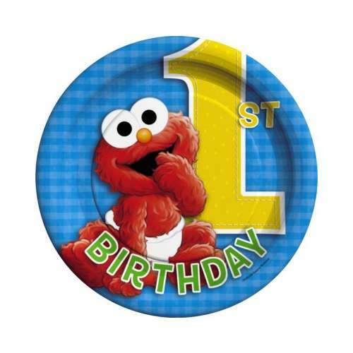 Sesame Street 1st Birthday Small Paper Plates (Pack of 8)