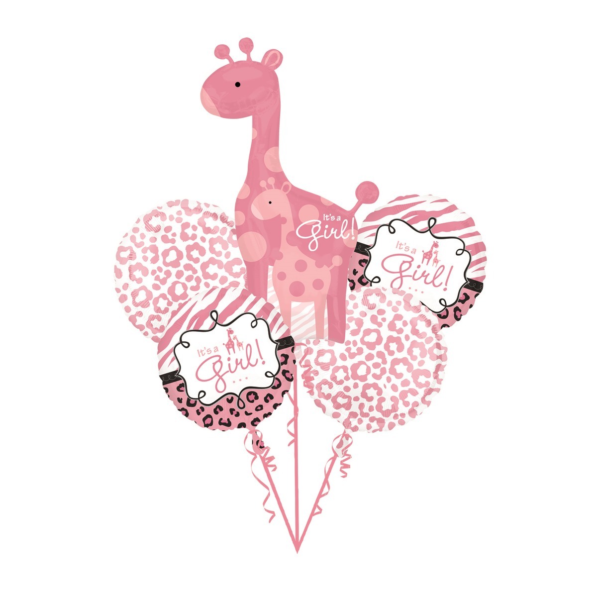 Sweet Safari Girl Helium Balloon Bouquet