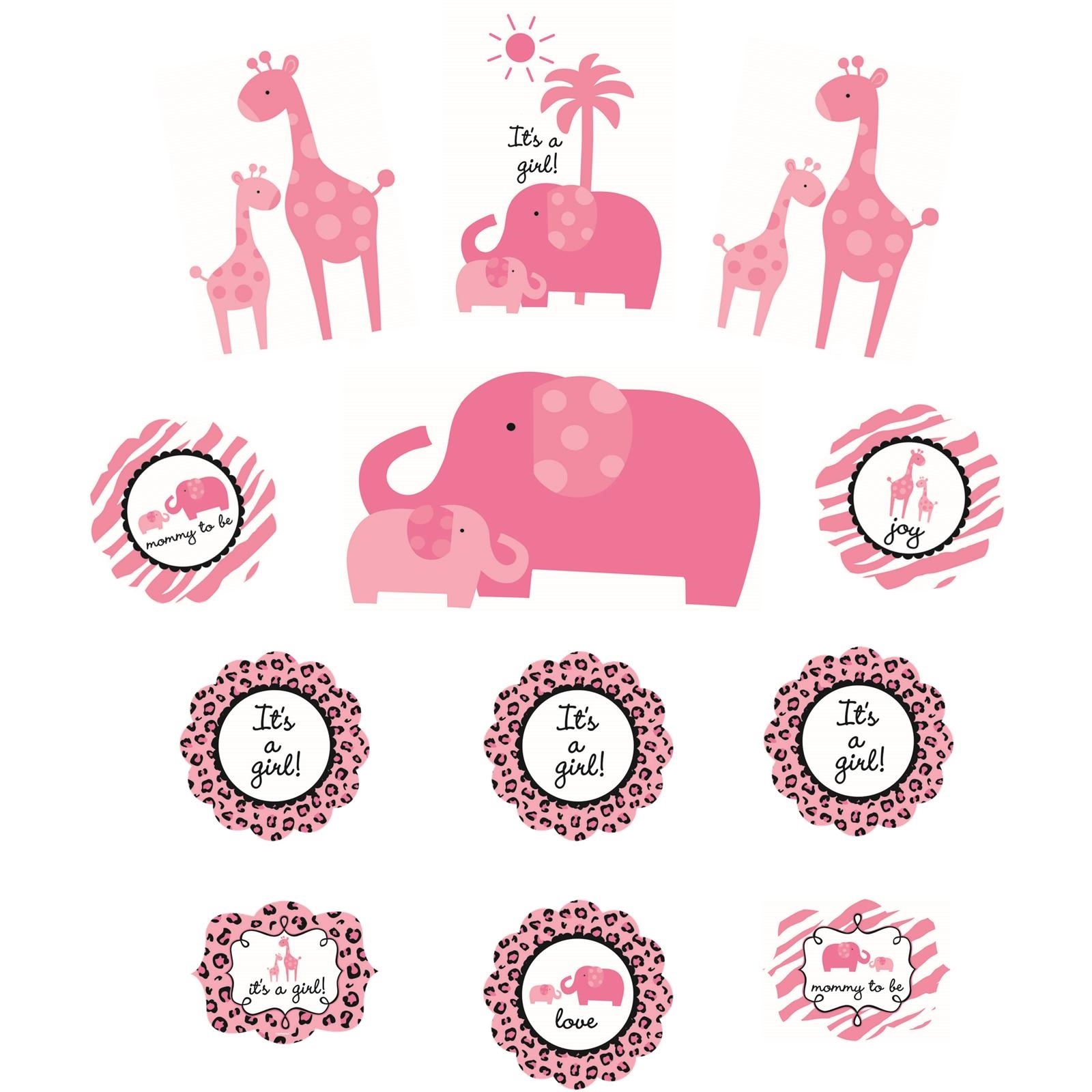 Sweet Safari Girl Cutouts (Pack of 12)
