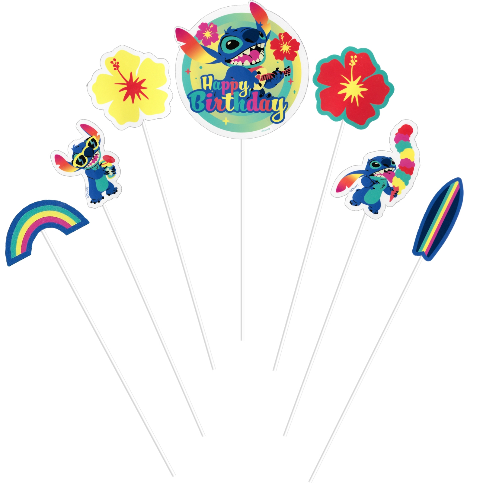 Lilo & Stitch Cake Toppers (Pack of 7)