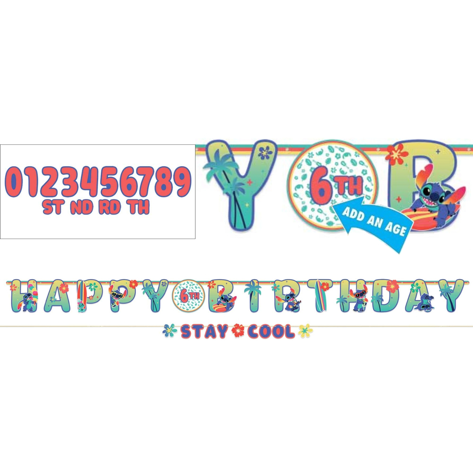 Lilo & Stitch Jumbo Add an Age Banner Kit 