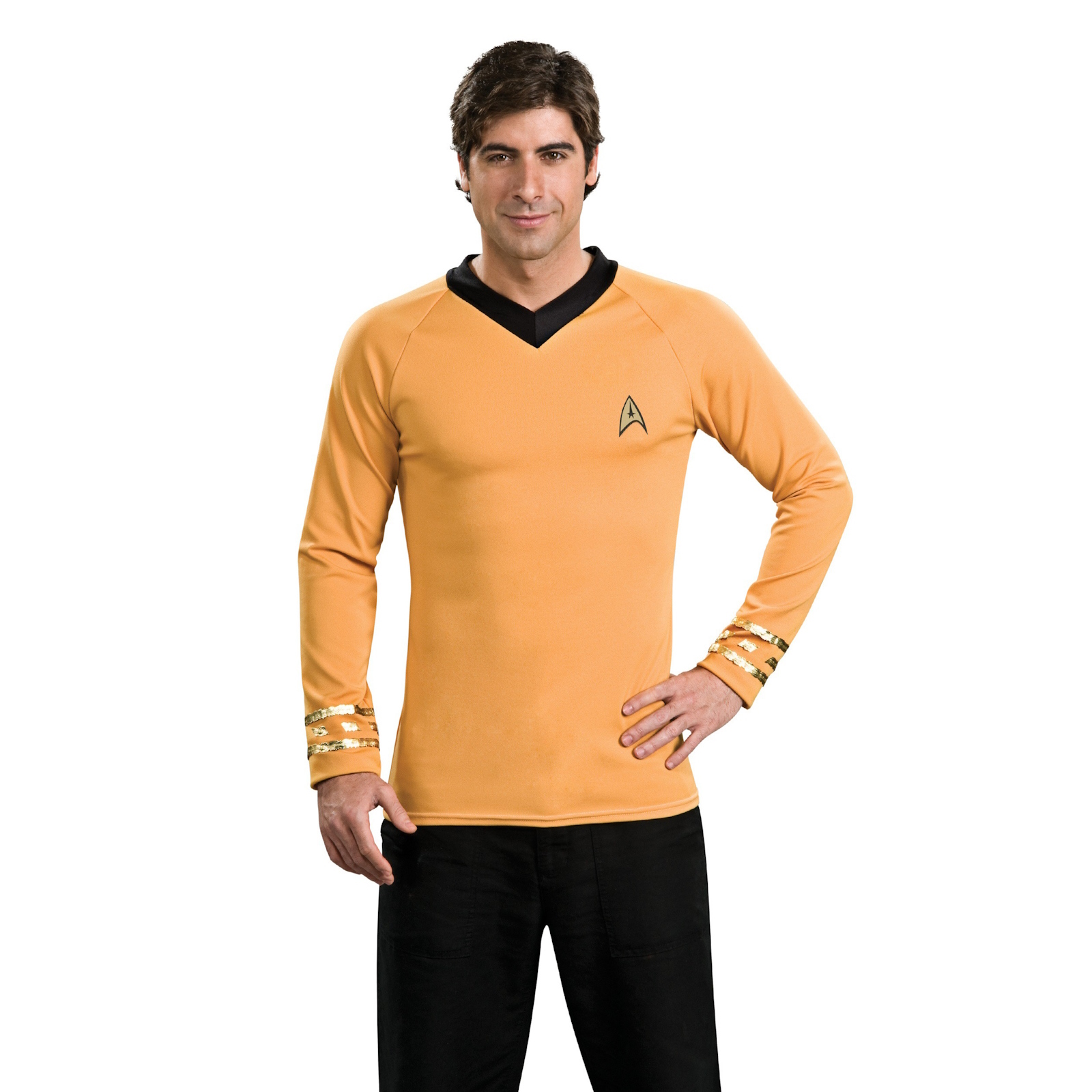 Star Trek Classic Gold Shirt Deluxe Adult Costume Medium