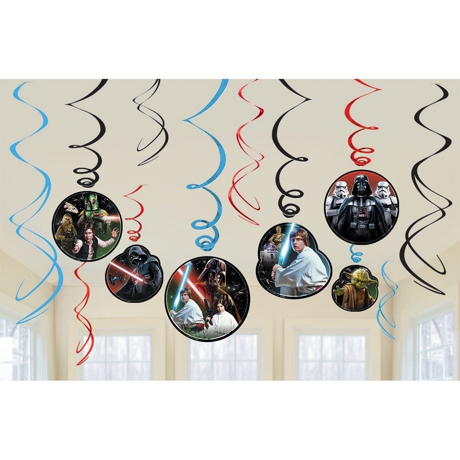 Star Wars Classic Swirl Decorations (Pack of 12)