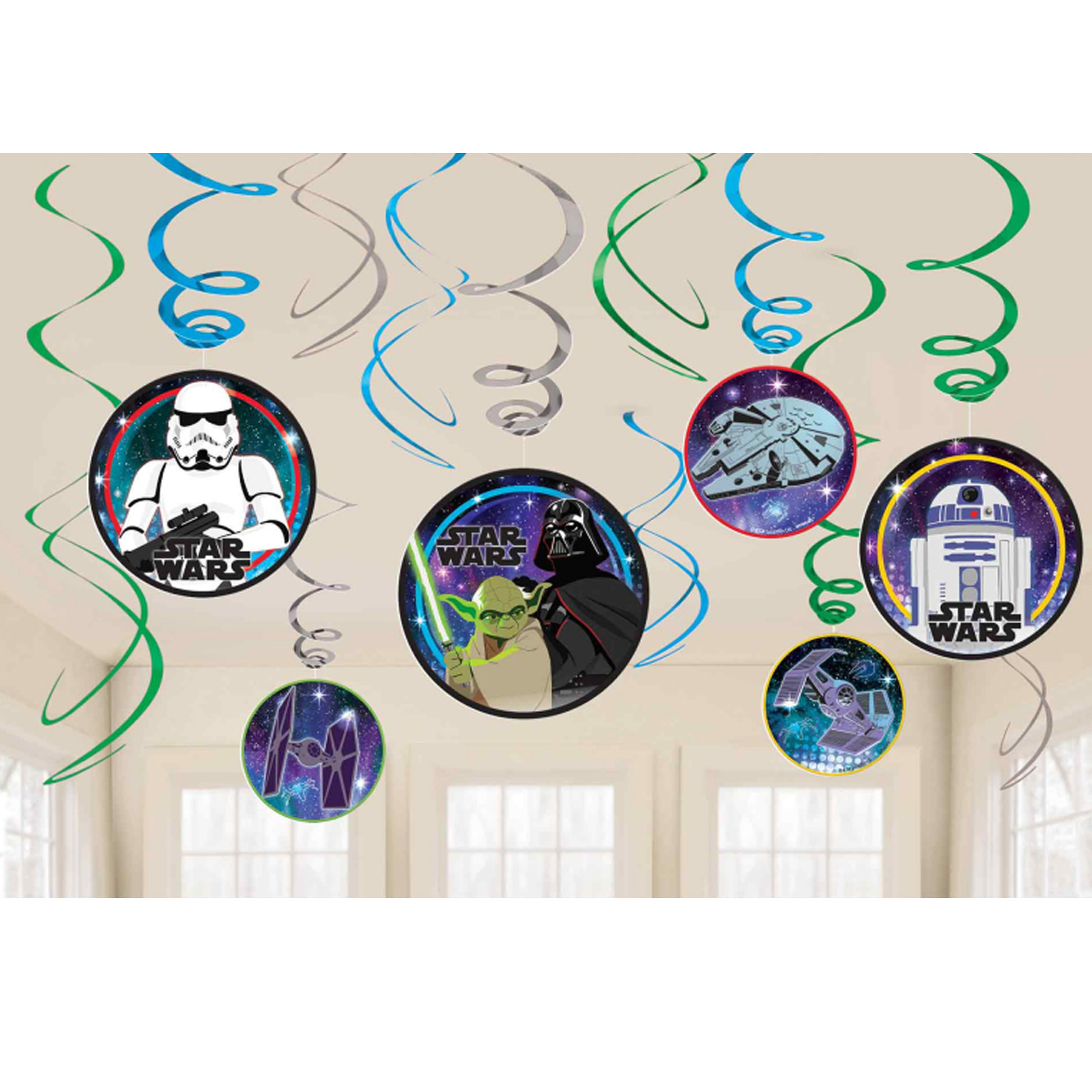 Star Wars Galaxy Swirl Decorations (Pack of 12)