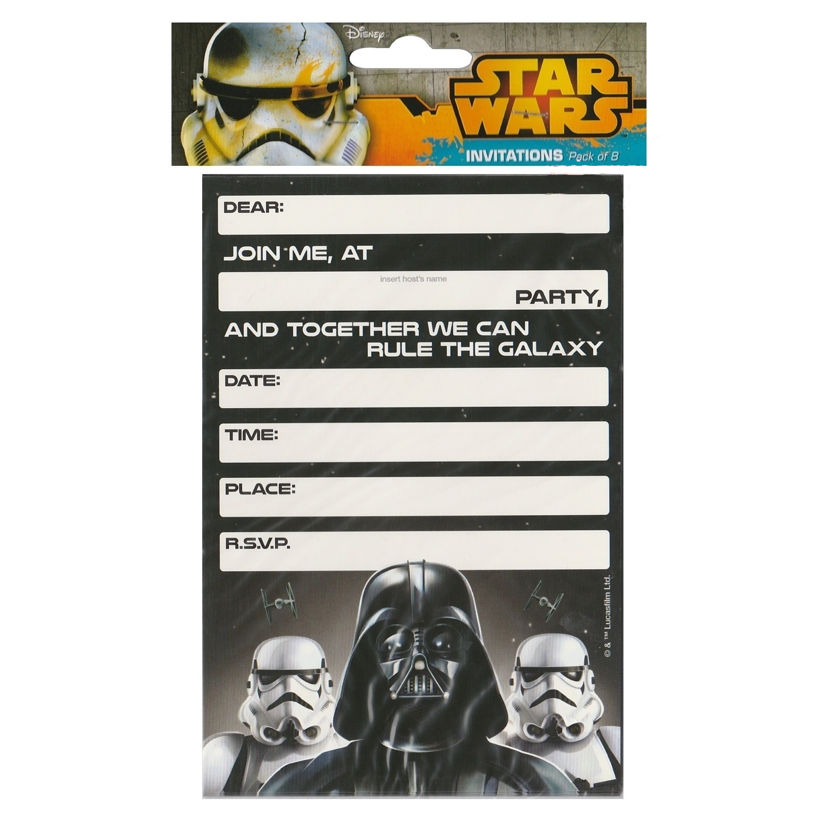 Star Wars Classic Party Invitations (Pack of 8)