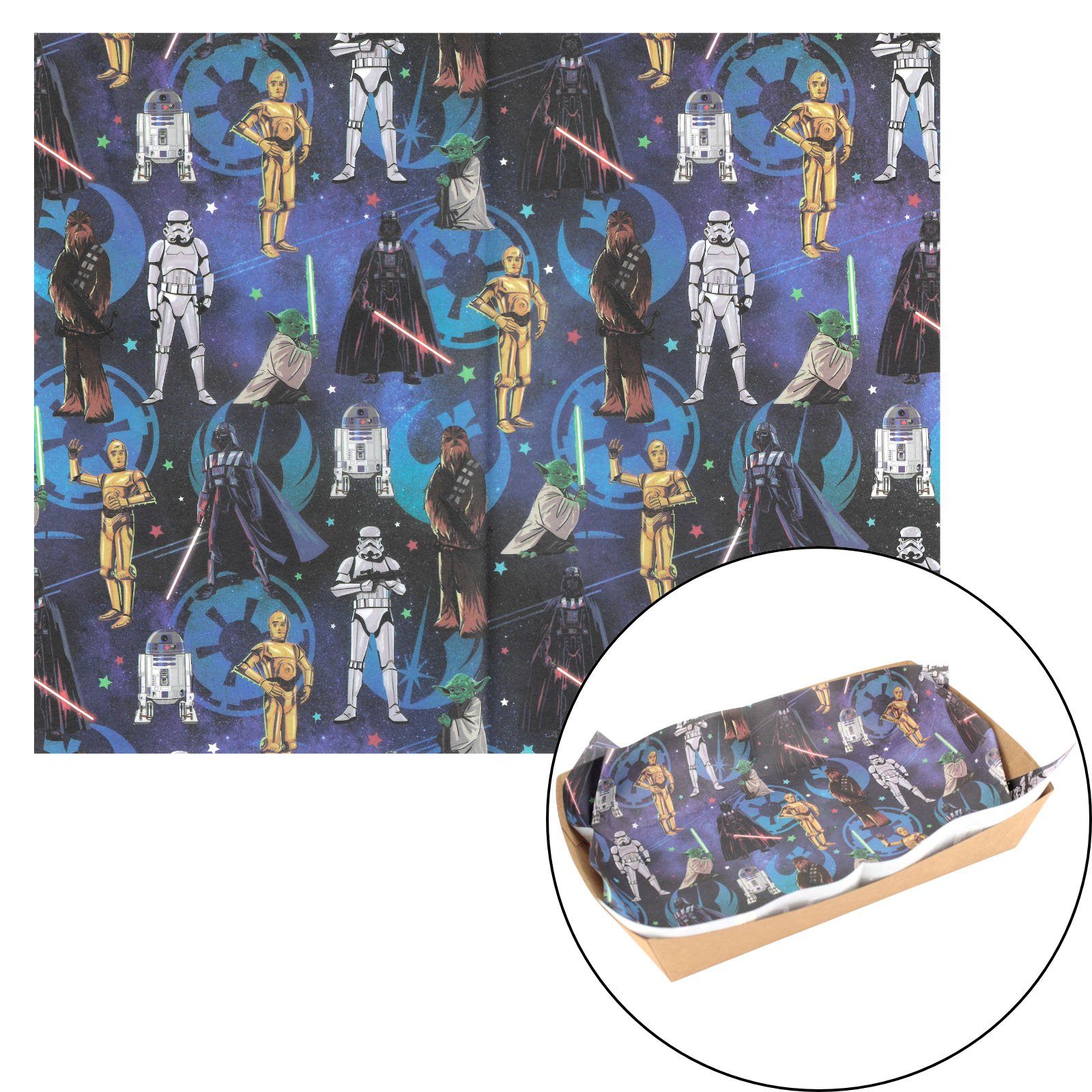 Star Wars May The Force Be With You Grease Proof Paper Plate / Tray Liners (8 Sheets)