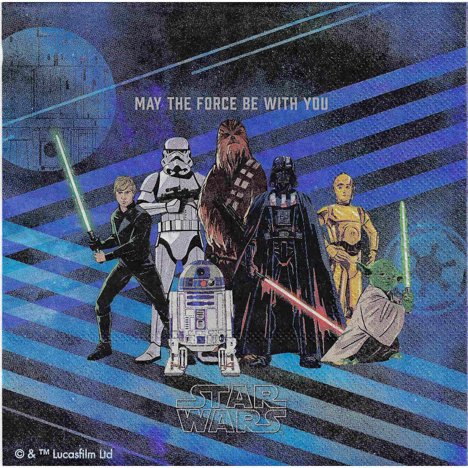 Star Wars May The Force Be With You Large Napkins / Serviettes (Pack of 20)