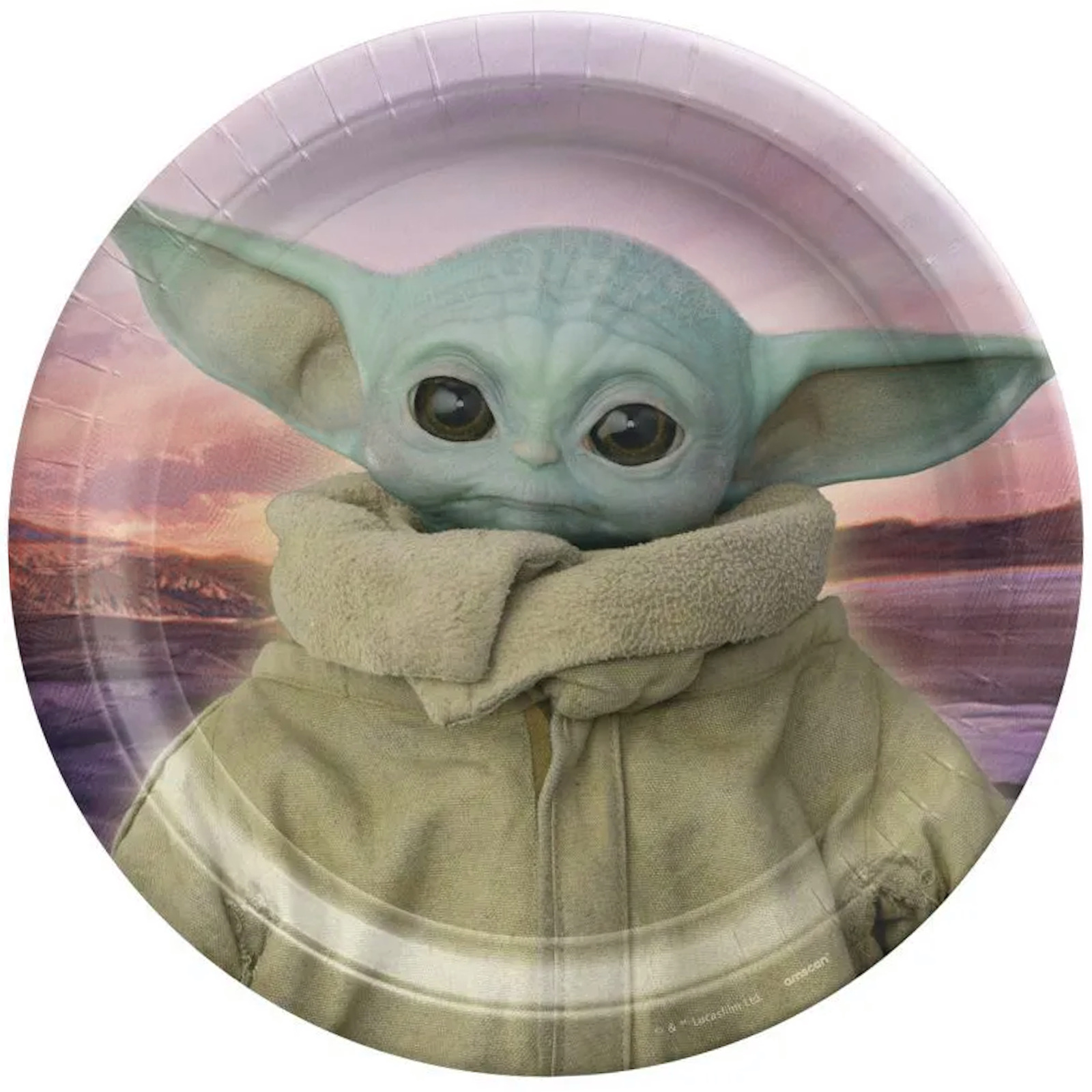 Star Wars The Mandalorian Baby Yoda Large Plates (Pack of 8)