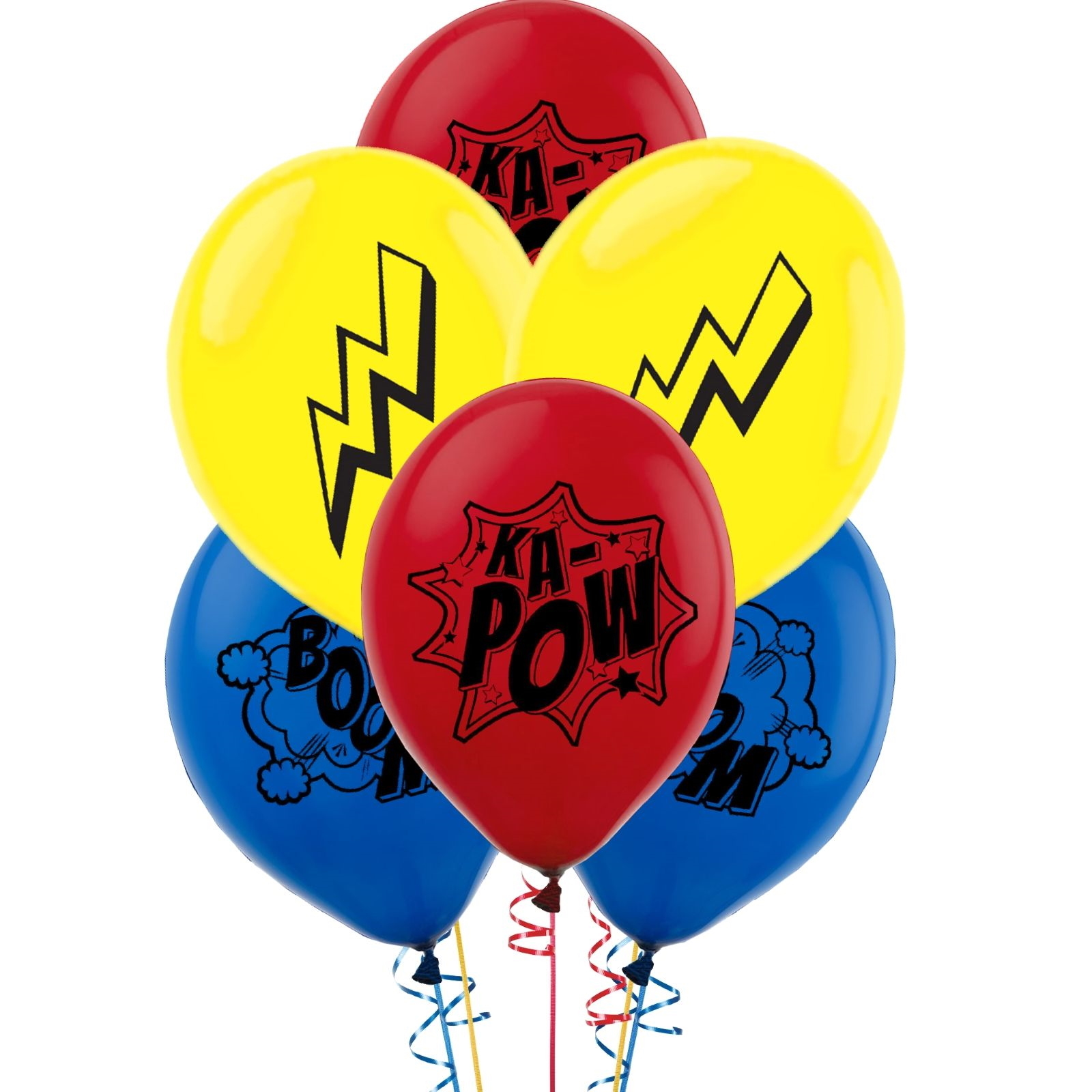 Superhero Comic Latex Balloons (Pack of 10)