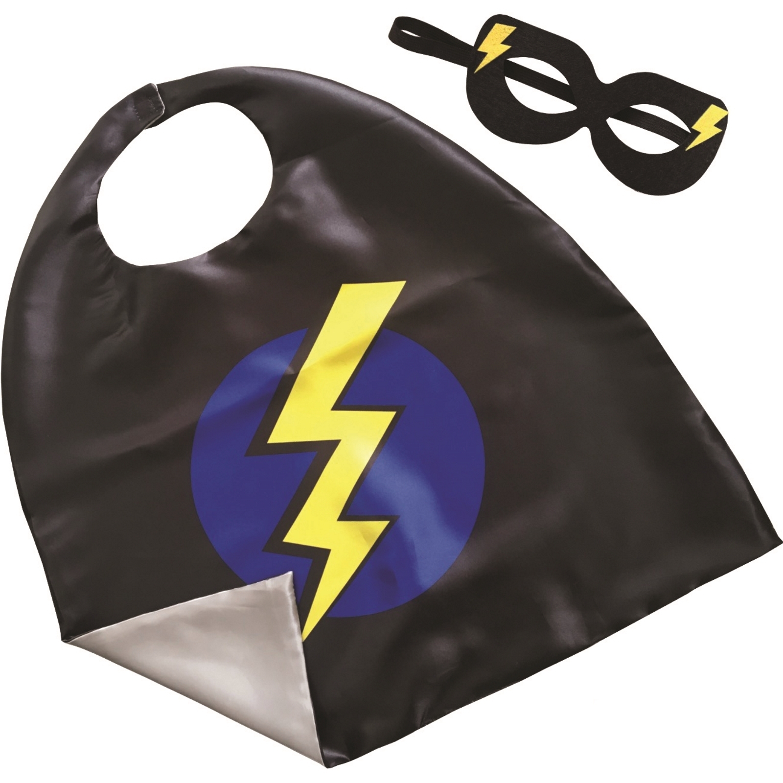 Superhero Mask And Cape Set - Black
