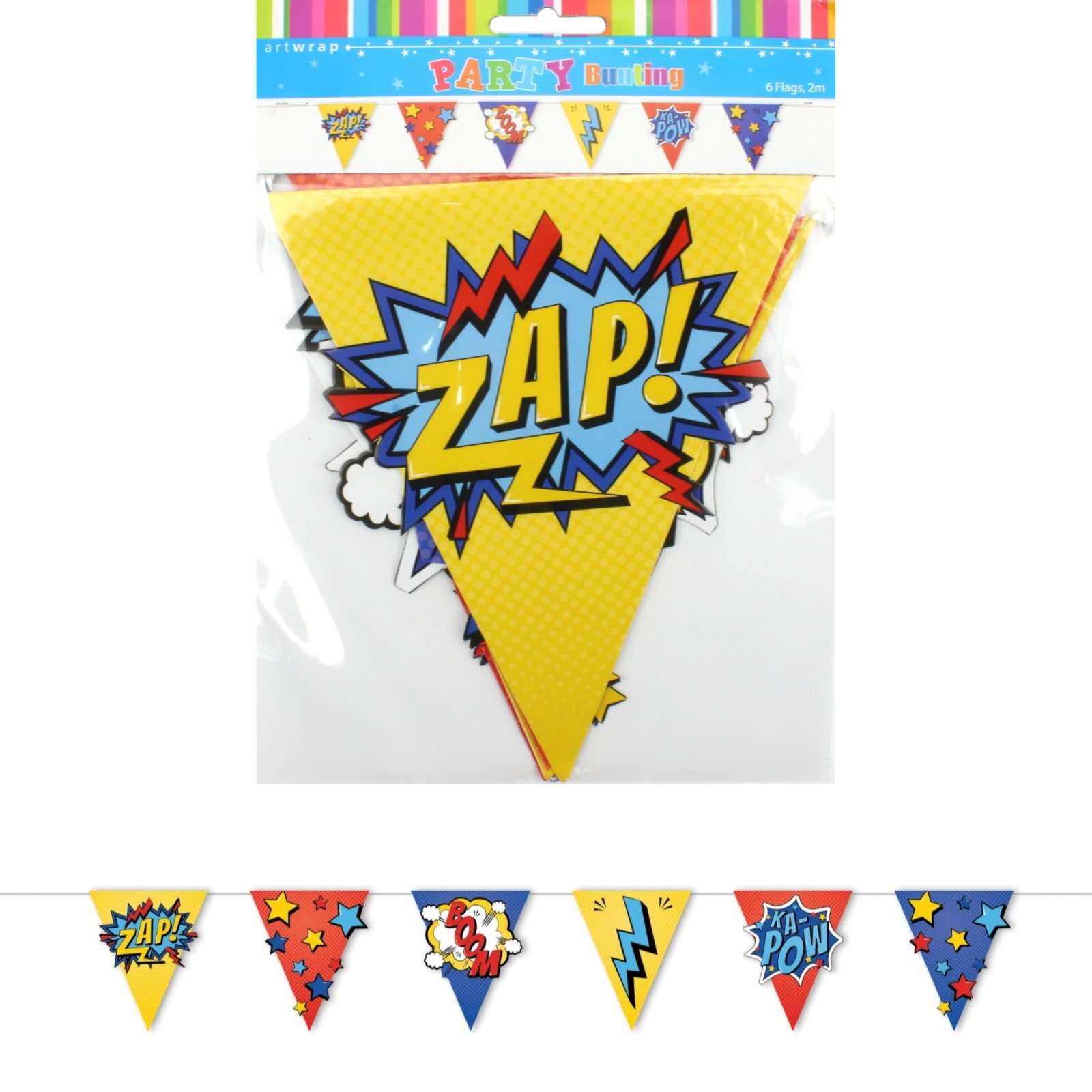 Superhero Comic Flag Bunting Banner