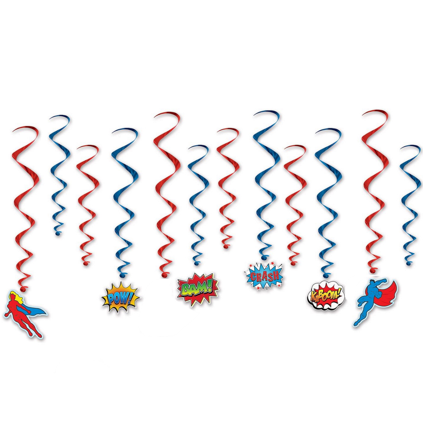 Hero Swirl Decorations (Pack of 12)