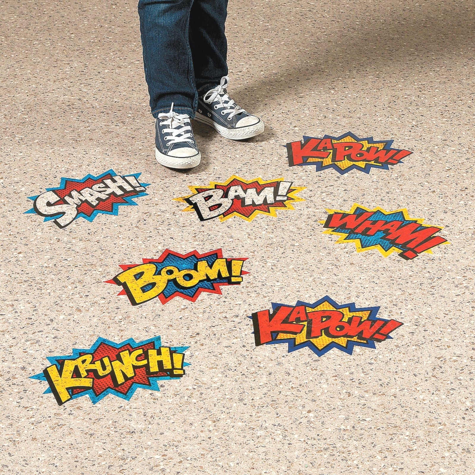 Superhero Floor Clings (Pack of 12)