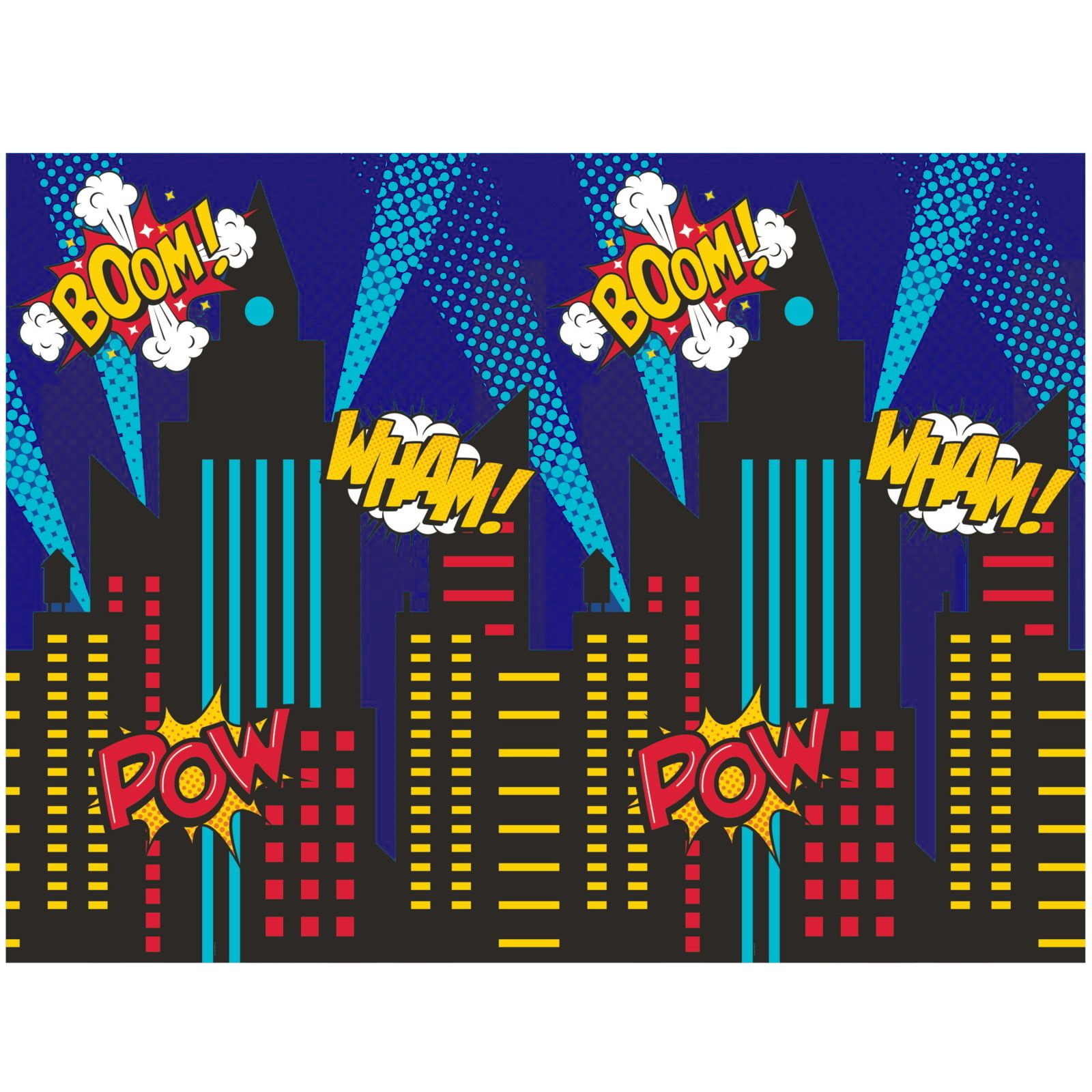 Superhero Slogans Plastic Photo Backdrop