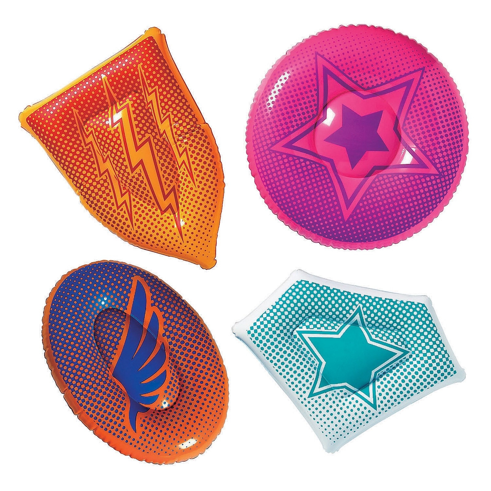 Inflatable Superhero Shields (Set of 4)