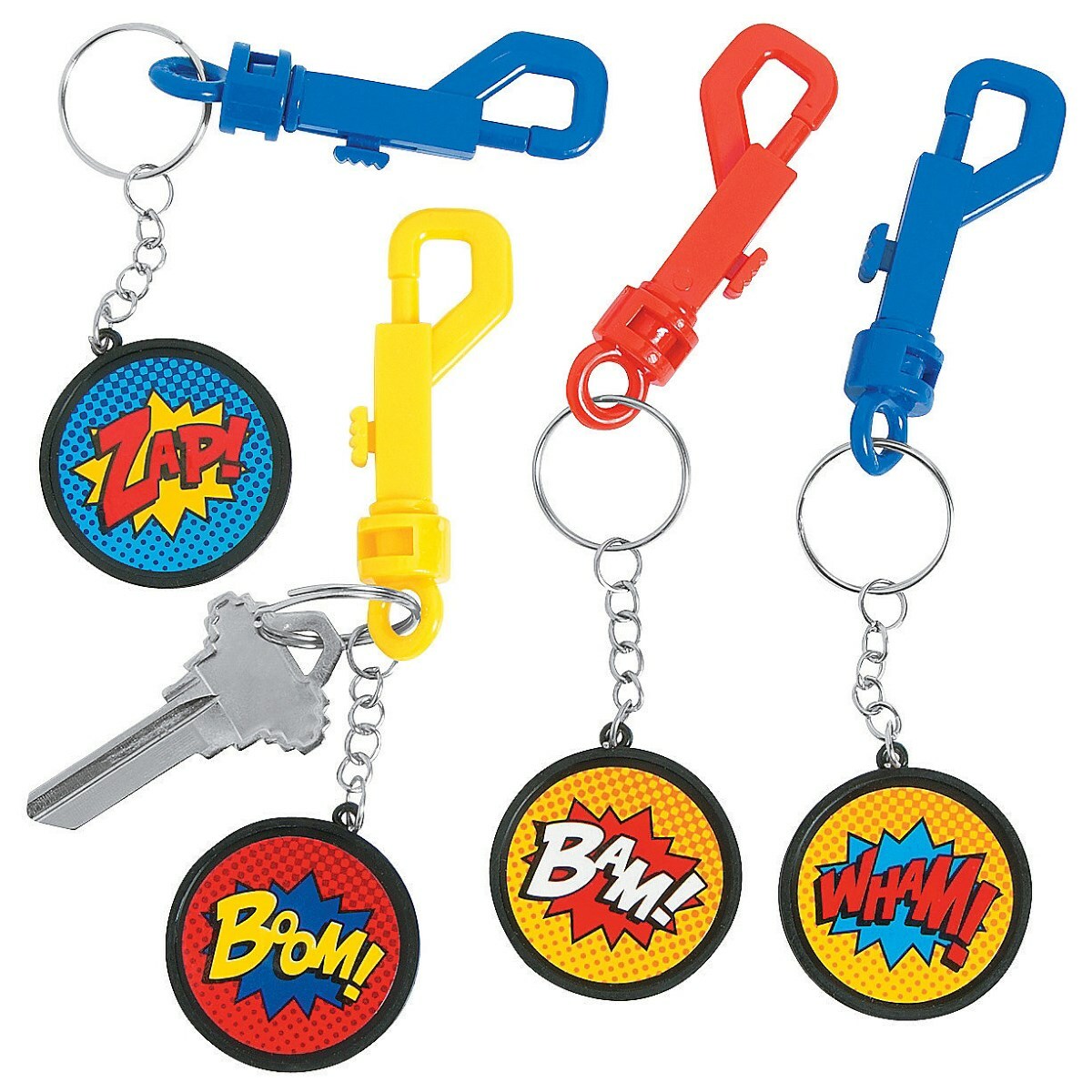Superhero Keyrings (Pack of 12)