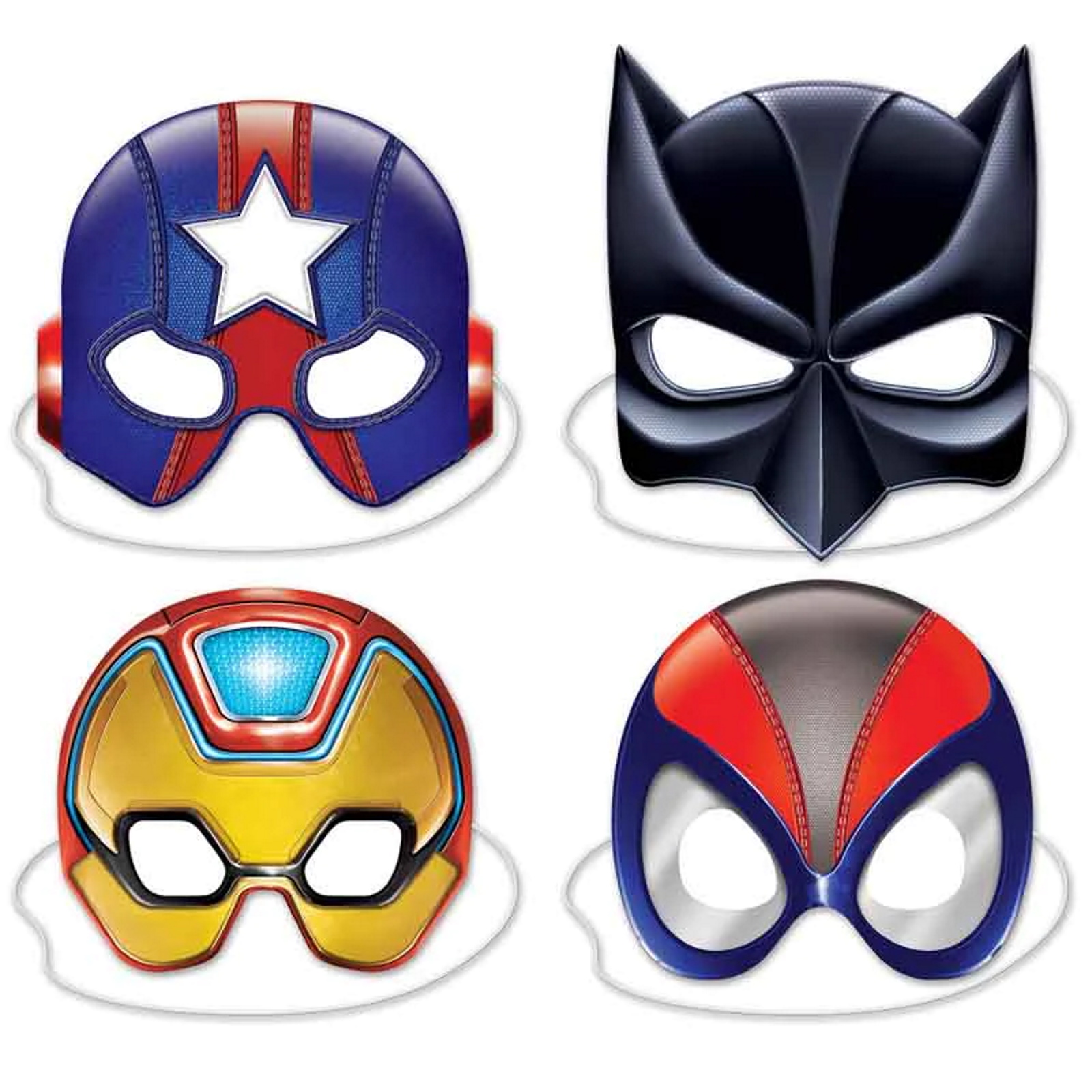 Hero Deluxe Masks (Pack of 4)