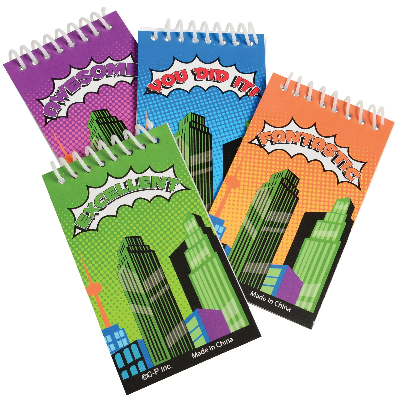 Superhero Mini Notepads (Pack of 12)