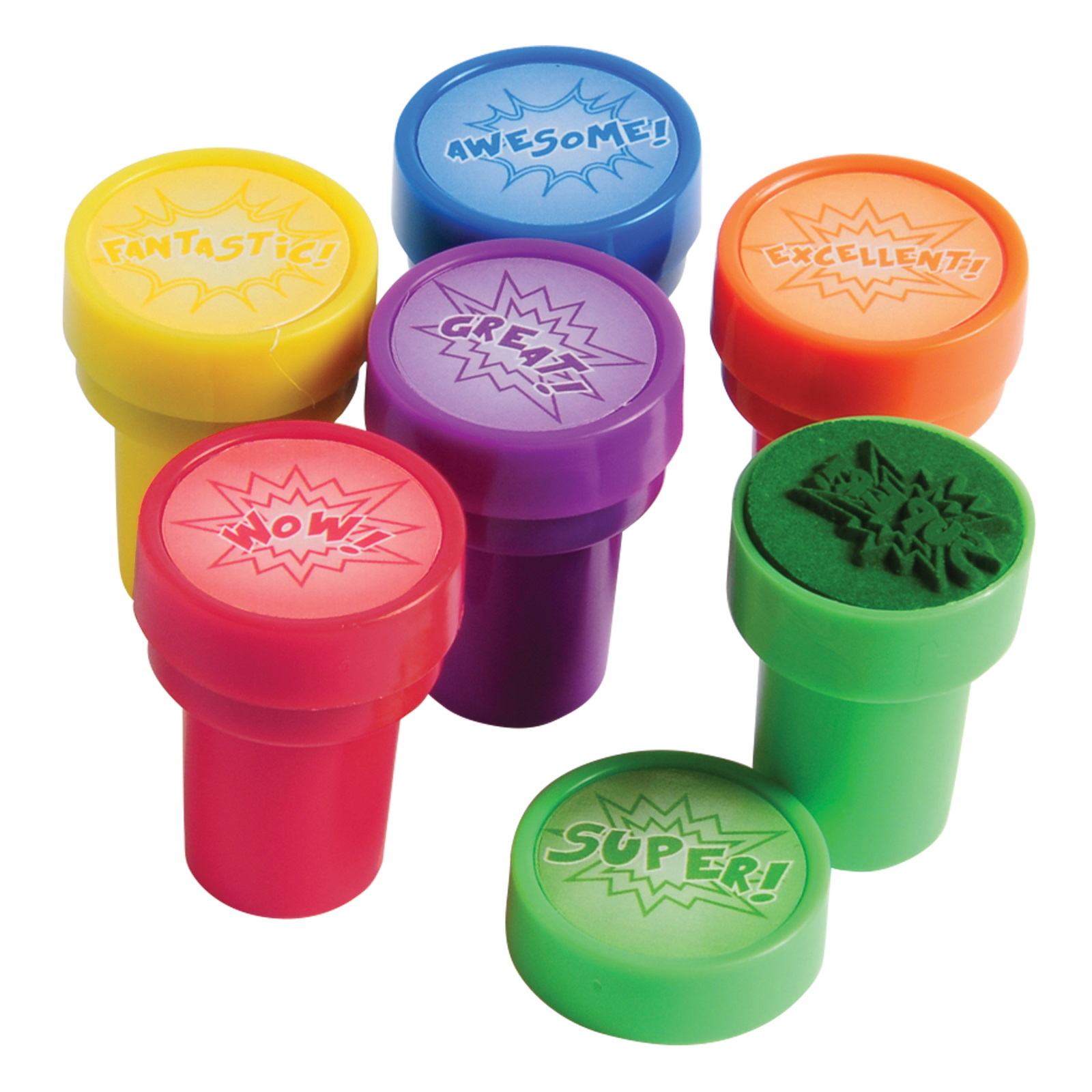 Superhero Coloured Stamps (Pack of 6)