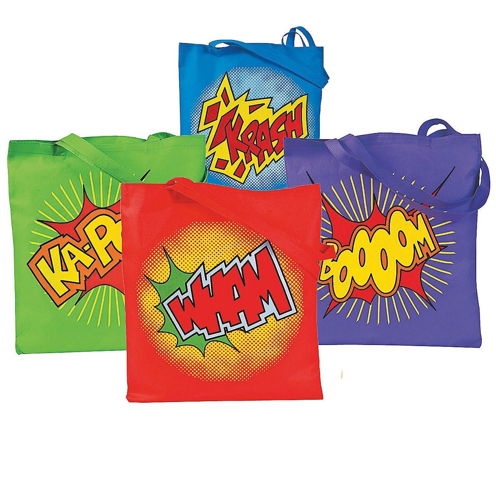 Superhero Large Tote Bags (Pack of 12)