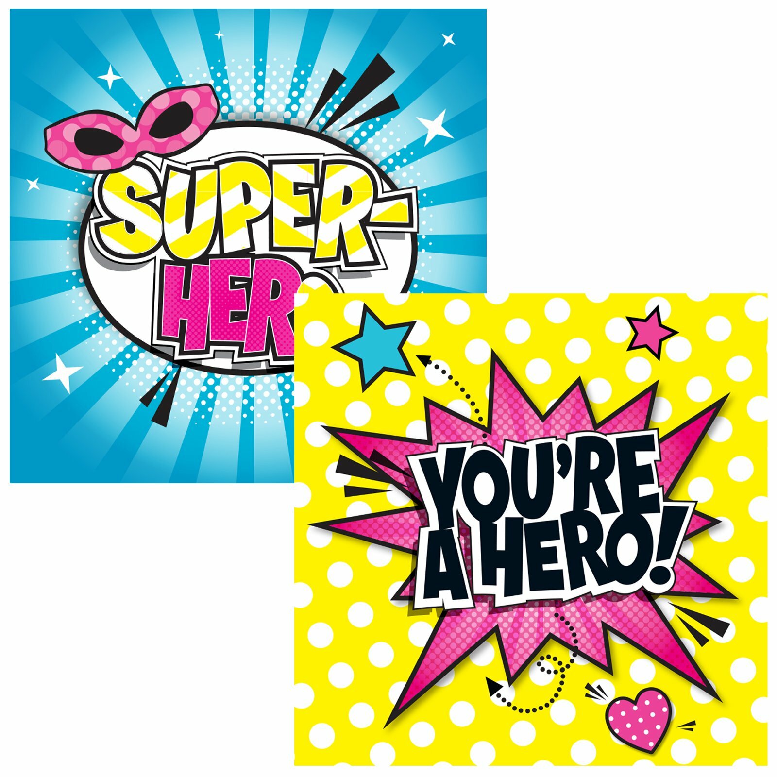 Superhero Girl Large Napkins / Serviettes (Pack of 20)