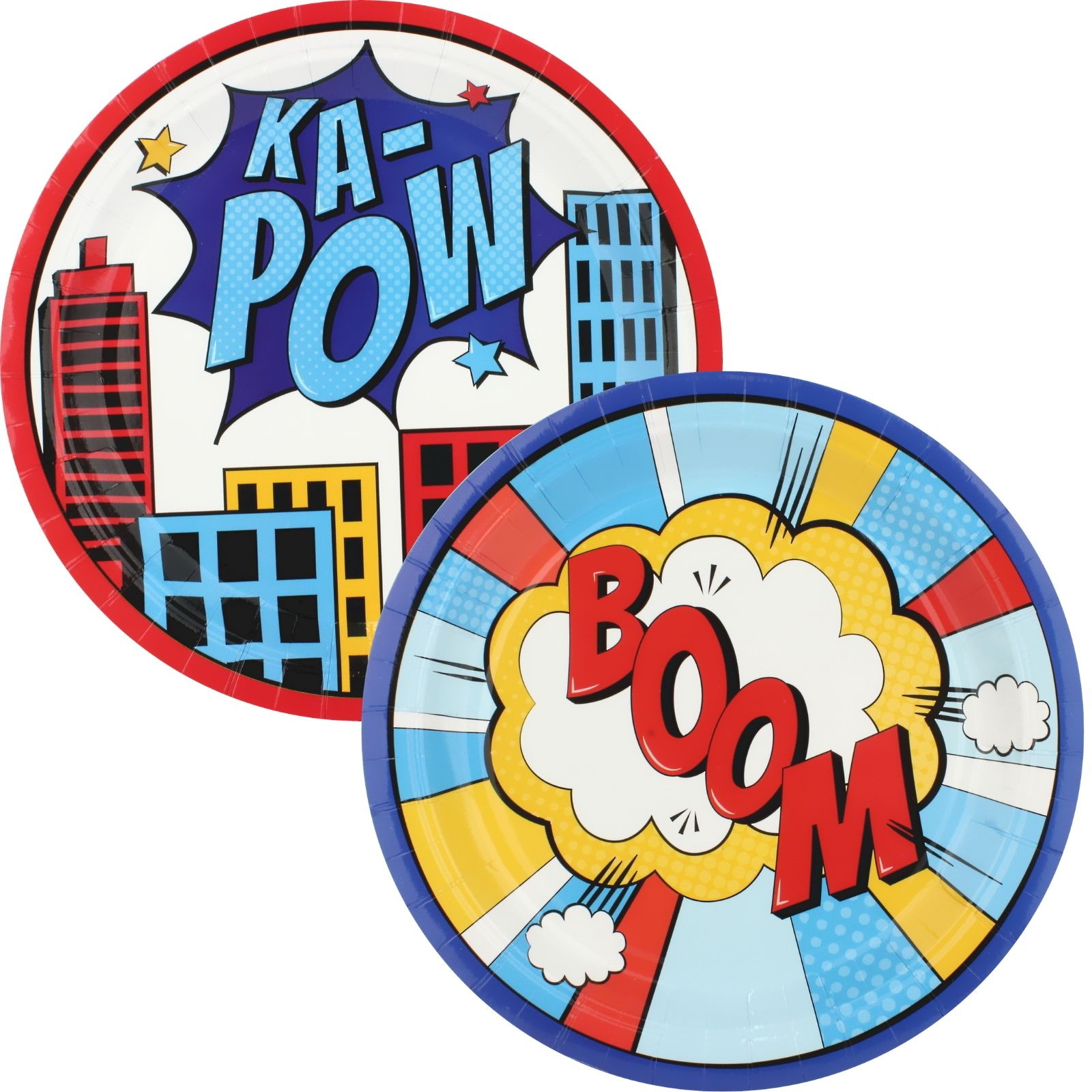 Superhero Comic Large Paper Plates (Pack of 8)