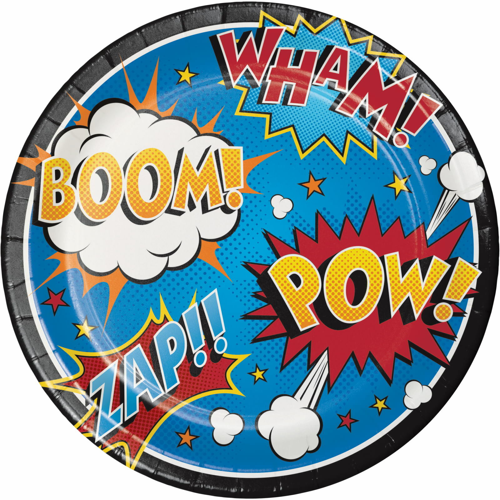 Superhero Slogans Large Paper Plates (Pack of 8)