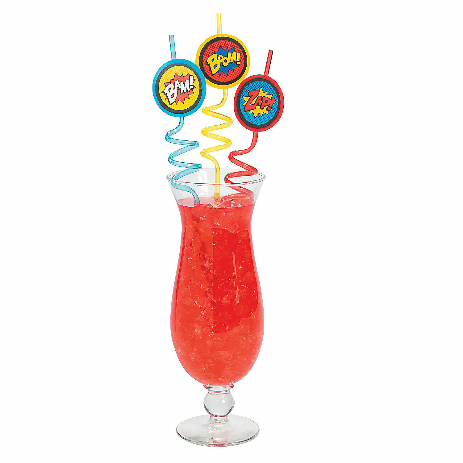 Plastic Superhero Straws (Pack of 6)