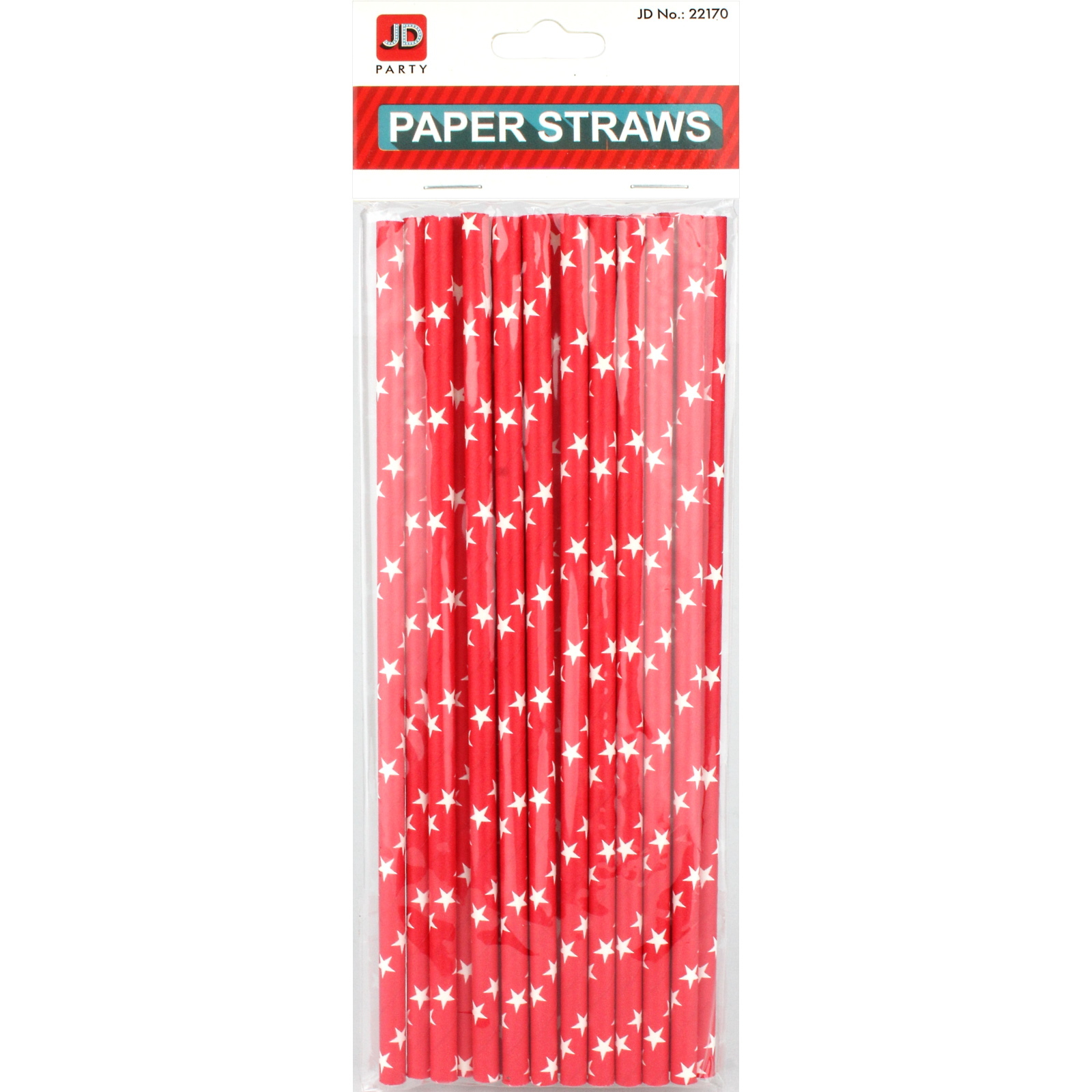 Red Star Paper Straws (Pack of 20)