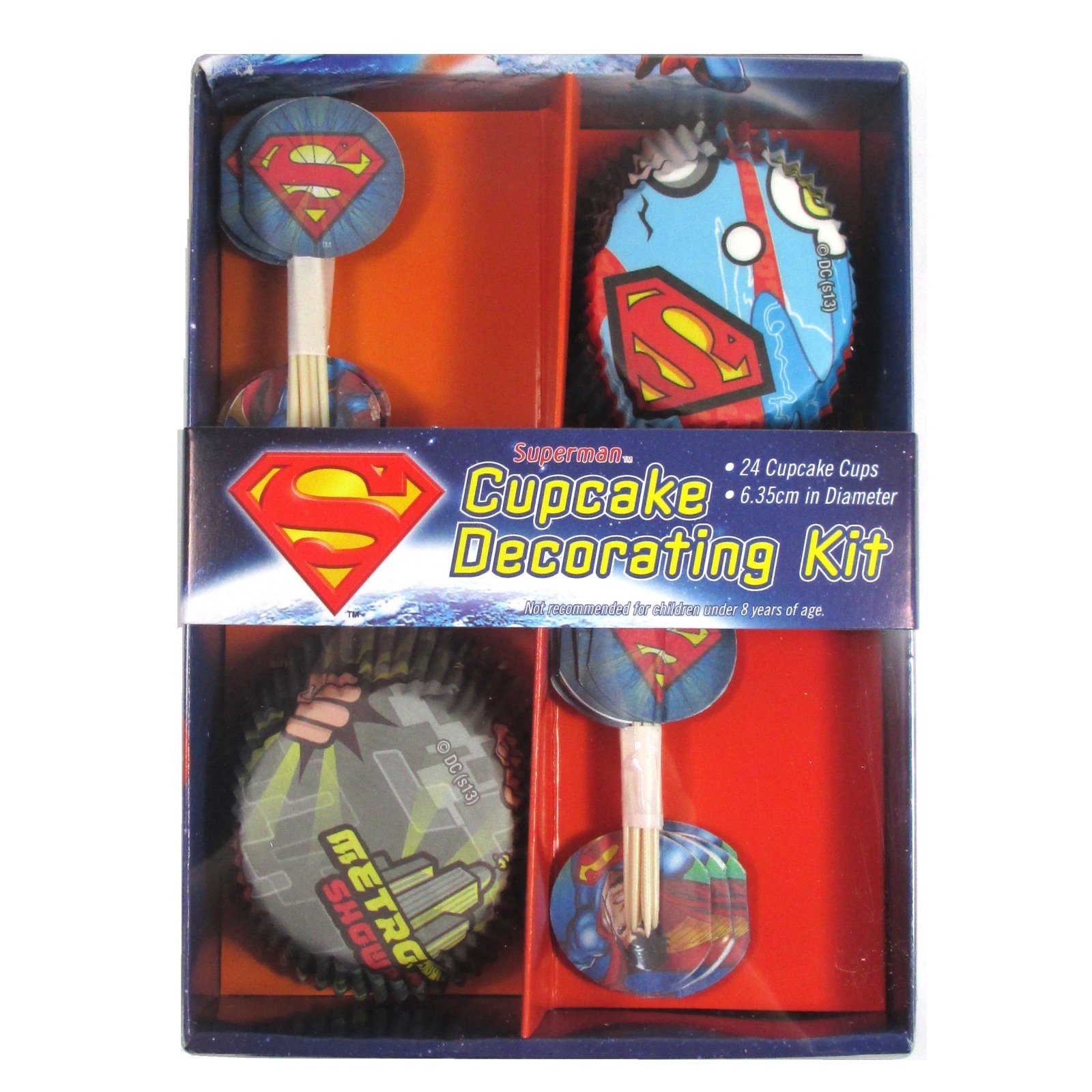 Superman Cupcake Decorating Kit (Set of 24)