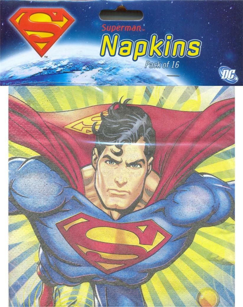 Superman Large Napkins / Serviettes (Pack of 16)