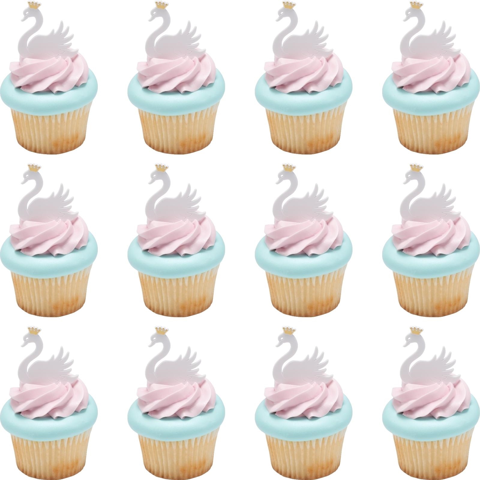 Princess Swan Plastic Picks (Pack of 12)