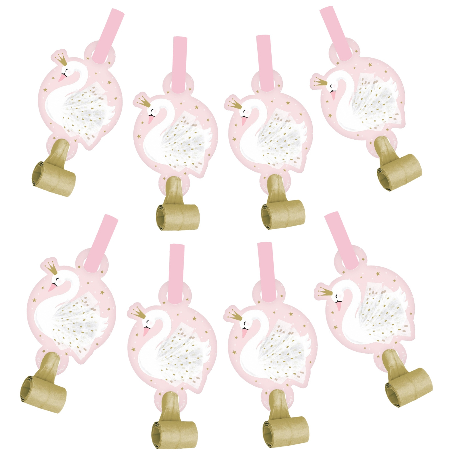 Swan Princess Party Blowers (Pack of 8)