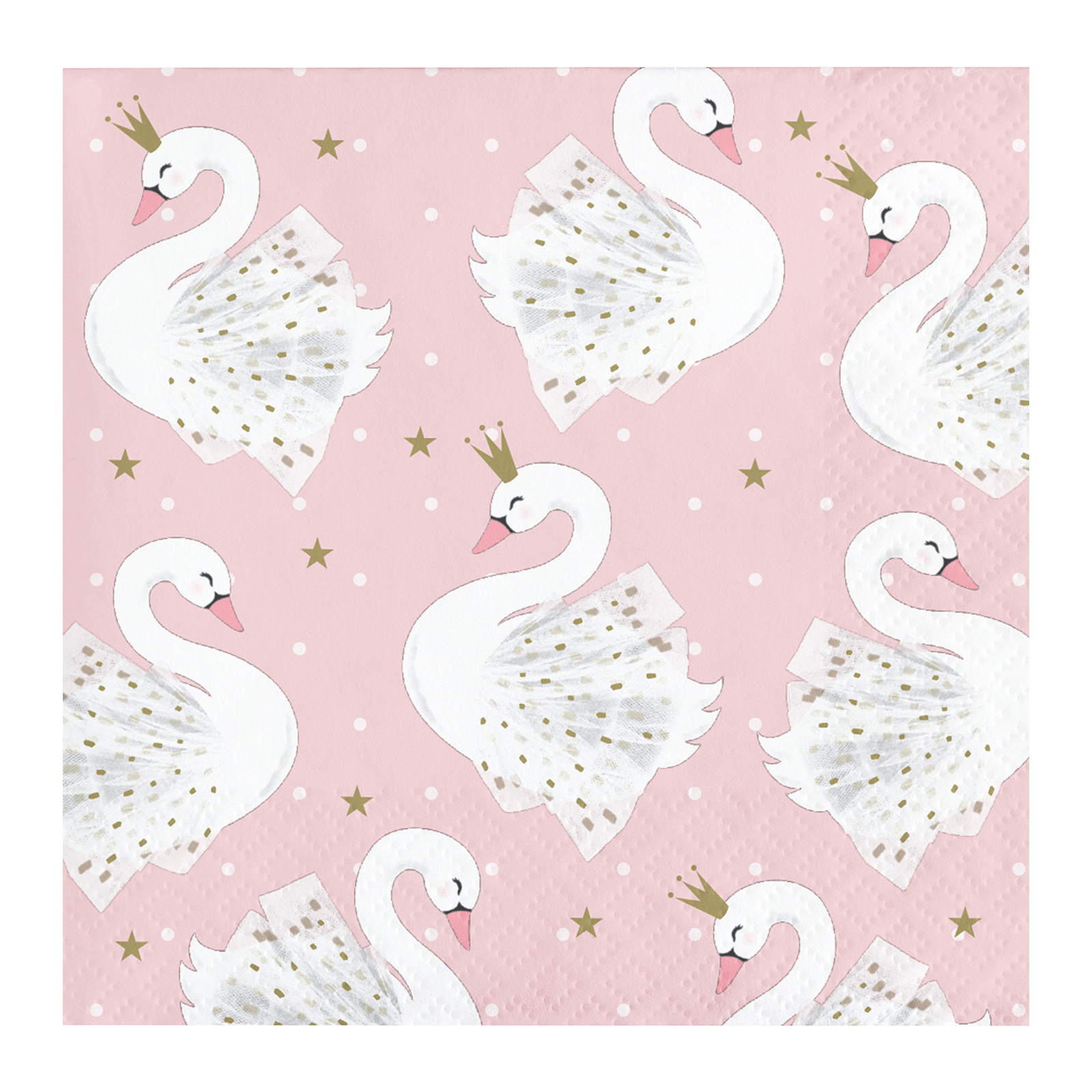 Swan Princess Small Napkins / Serviettes (Pack of 16)