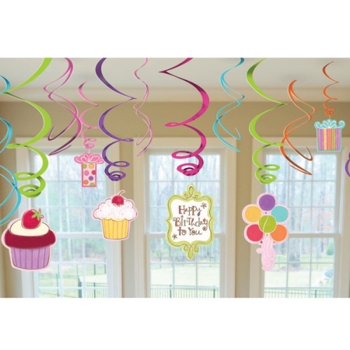 Sweet Stuff Swirl Decorations (Pack of 12)