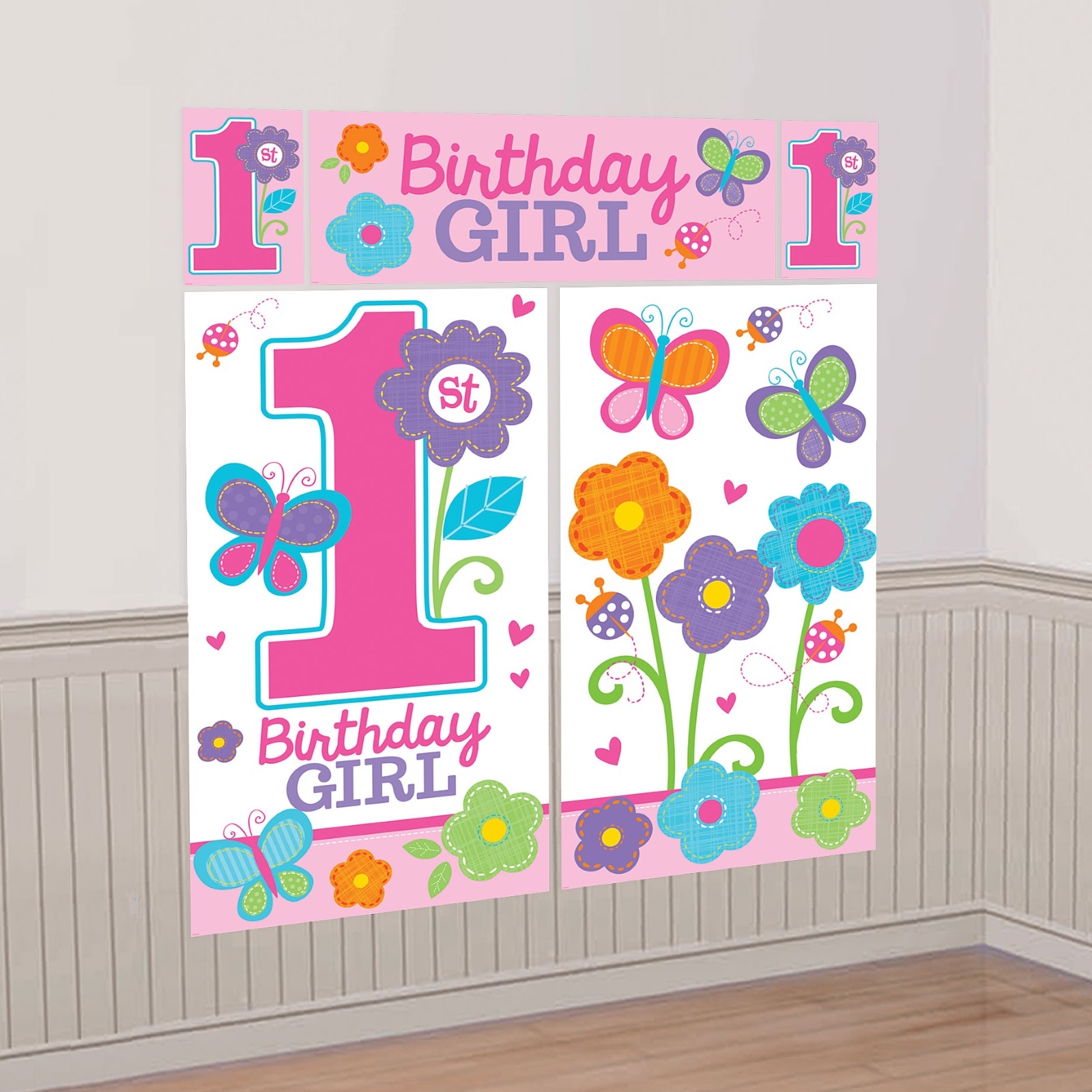 Sweet Birthday Girl Wall Decorating Kit