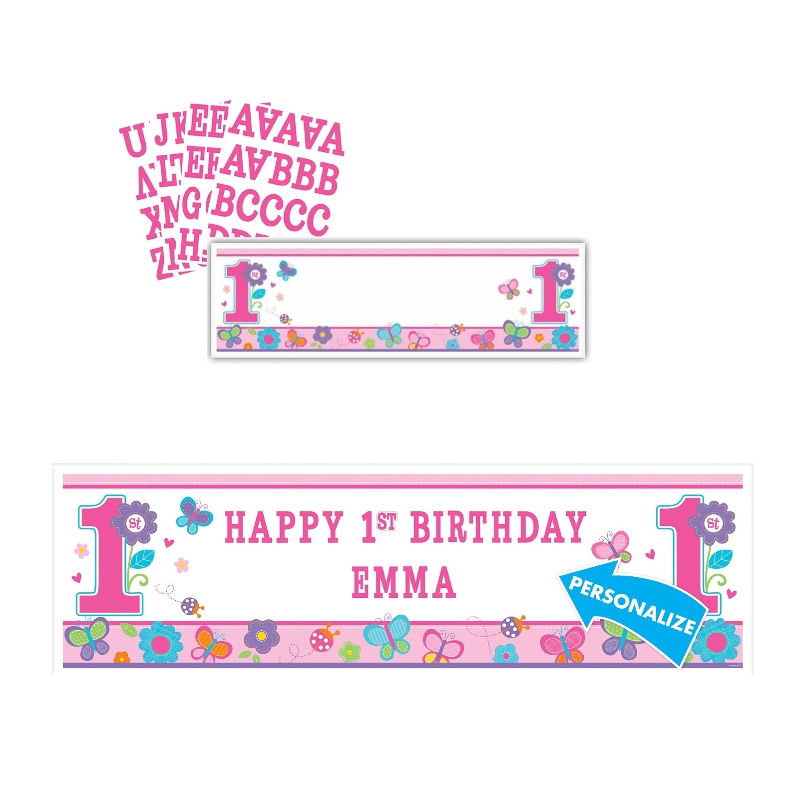 Sweet Birthday Girl Personalized Giant Banner